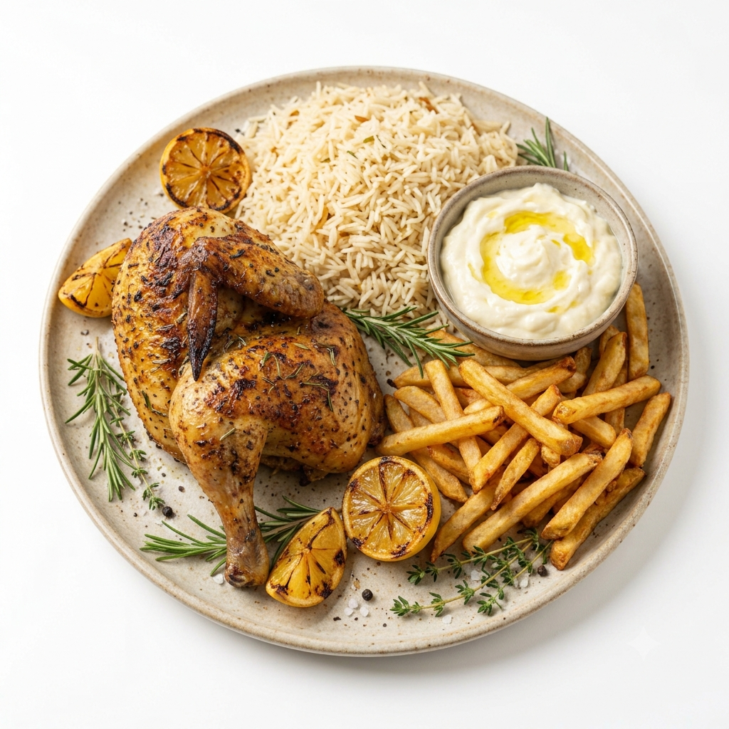 نص فرخة مشوي